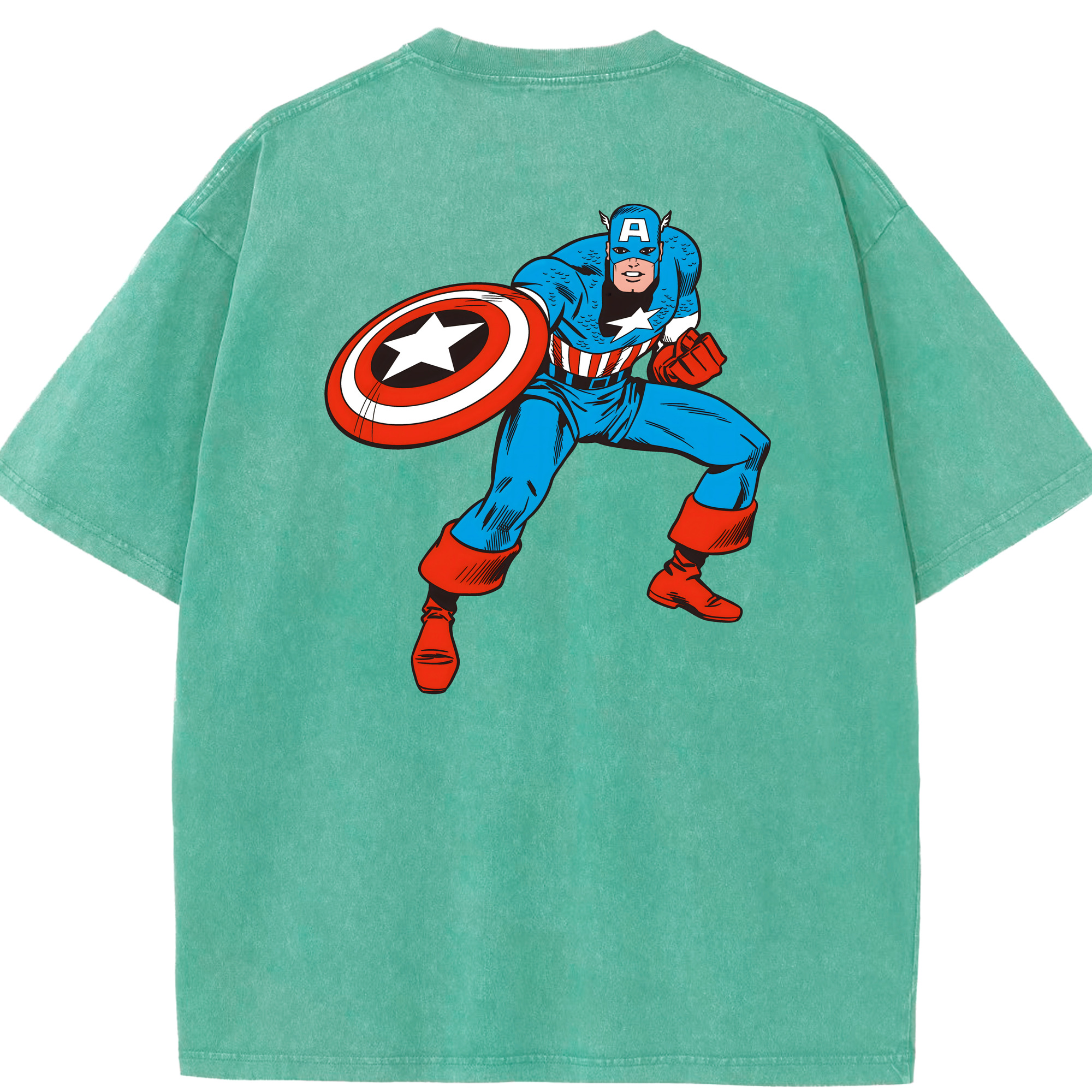 （画像用） アベンジャーズ The Avengers 綿100% ヴィンテージ風 半袖Tシャツ（背面プリント）